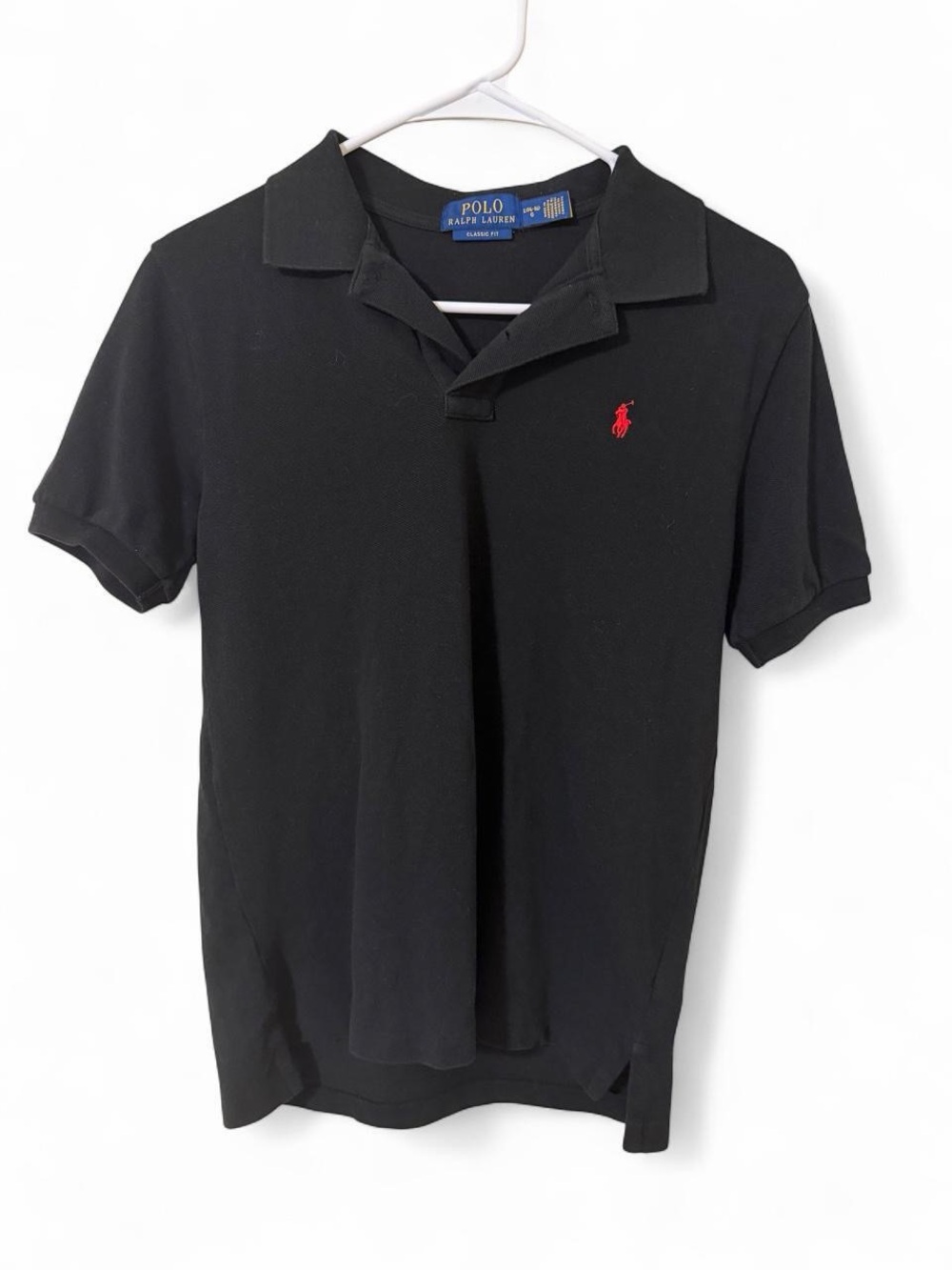 Ralph Lauren Kids Black Polo with Red Pony Embroidery